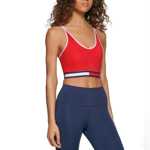 Tommy Hilfiger Other - Tommy Hilfiger red low impact yoga sports bra. Strappy back. Large.